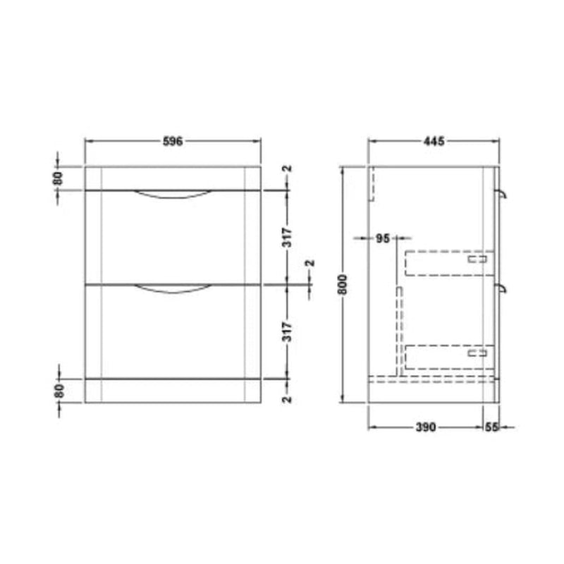 Fresssh Sorcha 600 F/S 2-DRW   Unit - green