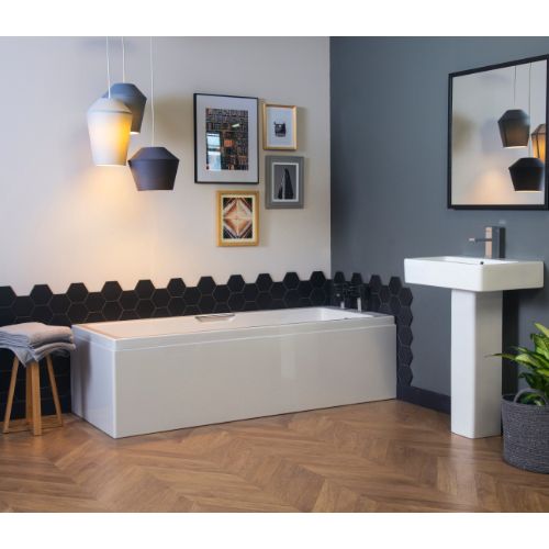 Carron 1600 x 700mm Integra Single Ended/Twin Grip Carronite NTH Bath