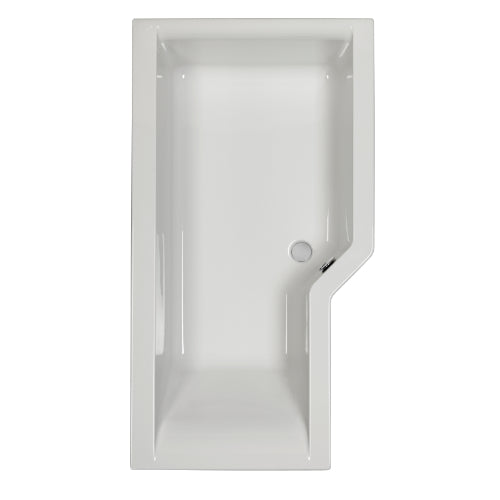 Carron 1675x850mm Edge Showerbath Carronite No Tap Hole Bath LH