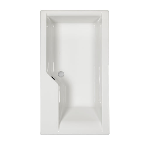Carron 1575x850mm Swing Showerbath Carronite No Tap Hole Bath LH