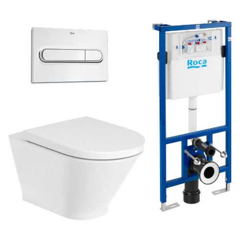 Roca The Gap Rnd R/Less Wall Hung Bundle