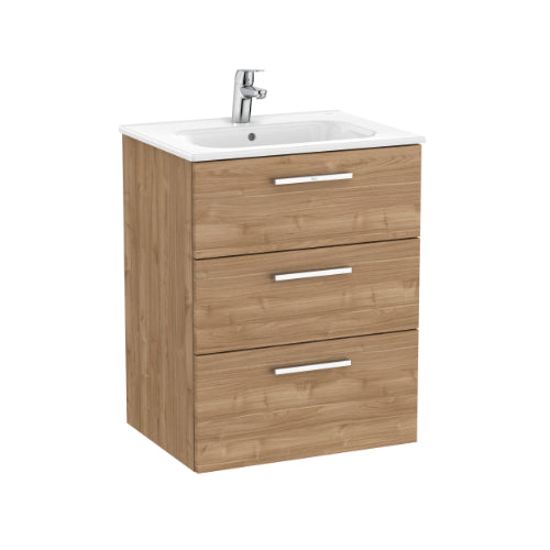 Roca V/Unit Victoria 3Drw 600mm Walnut