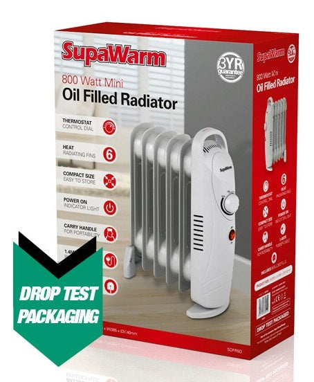 SupaWarm Mini Oil Filled Radiator 800w