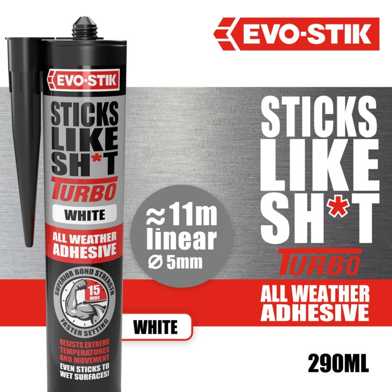 Evo-Stik Sticks Like Sh*t Turbo White 290ml