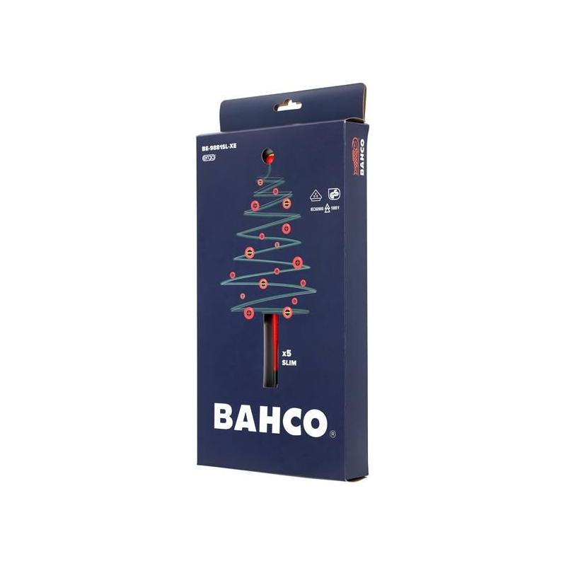 Bahco XMAS BE-9881SL ERGO™ Slim VDE Insulated Screwdriver Set, 5 Piece Bahco - RockBottom Northampton