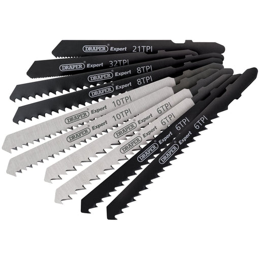 Draper 81736 Assorted HSS & HCS Jigsaw Blade Set (10 Piece)