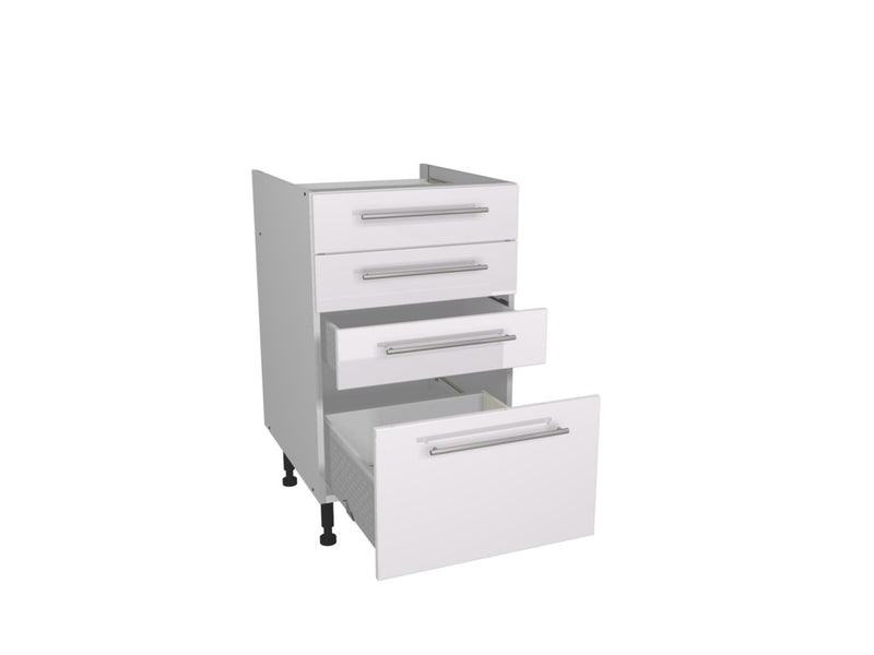 Gower Rapide+ Paris White 4 Drawer Unit 500mm