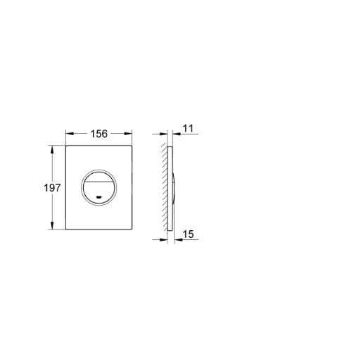 Nova Cosmopolitan Flush Plate Chrome