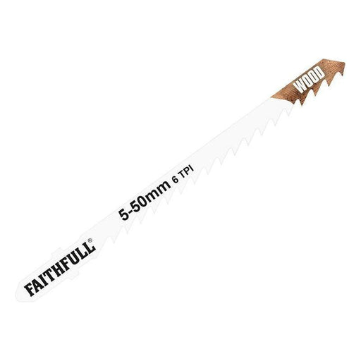 Faithfull Wood Jigsaw Blades Pack of 5 T244D Faithfull - RockBottom Northampton