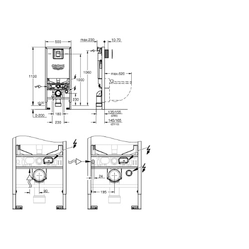 Rapid SLX Frame and Skate Cosmo Small Flush Plate - 1.13m