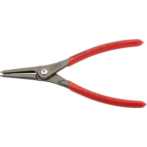 Draper 75091 KNIPEX 49 11 A3 SB Precision Circlip Pliers For External Circlips On Shafts, 225mm