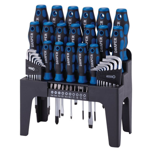 Draper 81294 Soft Grip Screwdriver, Hex. Key and Bit Set (44 Piece)