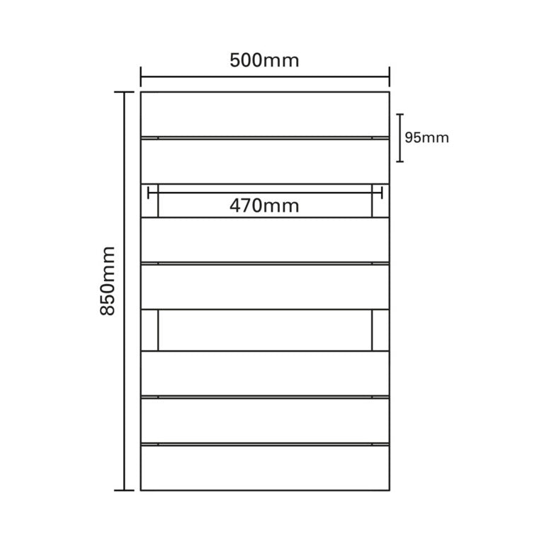 SP Leighton Designer Radiator Anthracite 500mm x 850mm