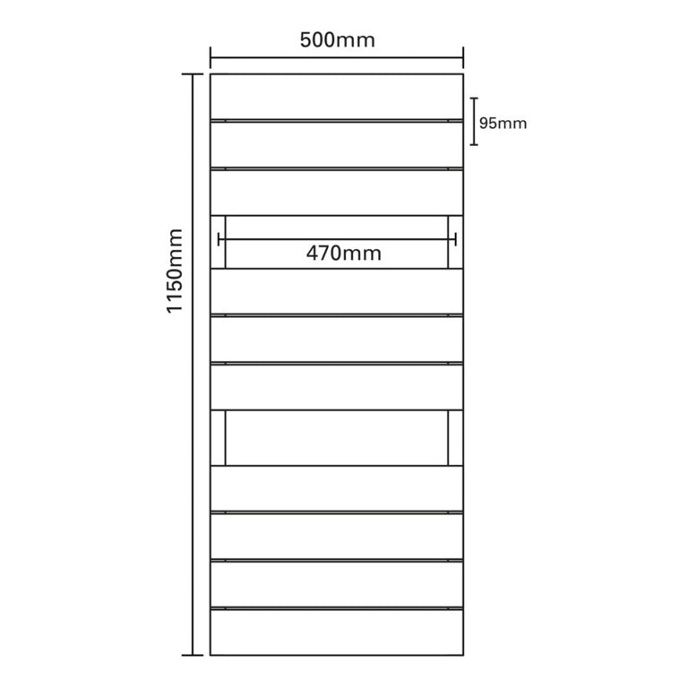 SP Leighton Designer Radiator Anthracite 500mm x 1150mm