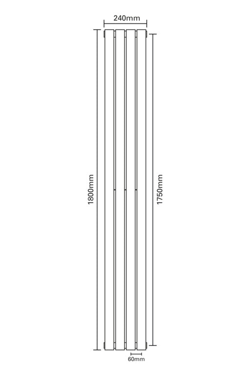 SP Ashford Designer Radiator White 240mm x 1800mm