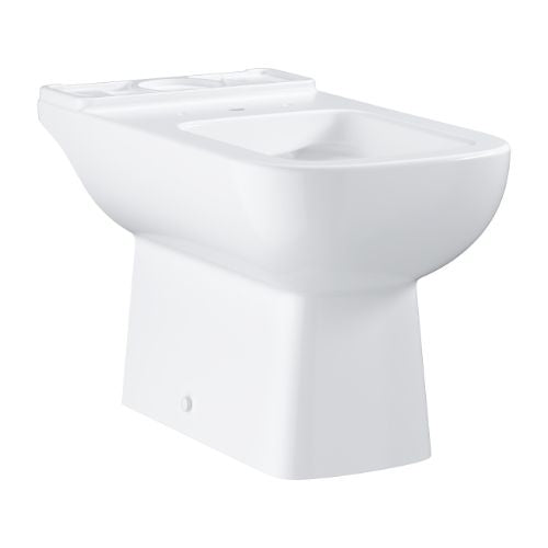 BauEdge Ceramic Close coupled pan rimless HO alpine white