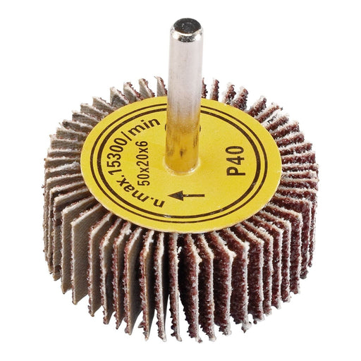Draper 76456 Abrasive Flap Wheel, 50 x 20mm, 40 Grit
