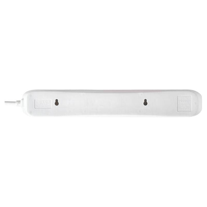Masterplug Extension Lead 240V 6-Gang 13A White 2m Masterplug - RockBottom Northampton