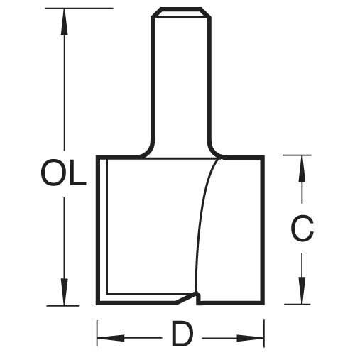 4/10X1/2TC - Two flute cutter 35mm diameter