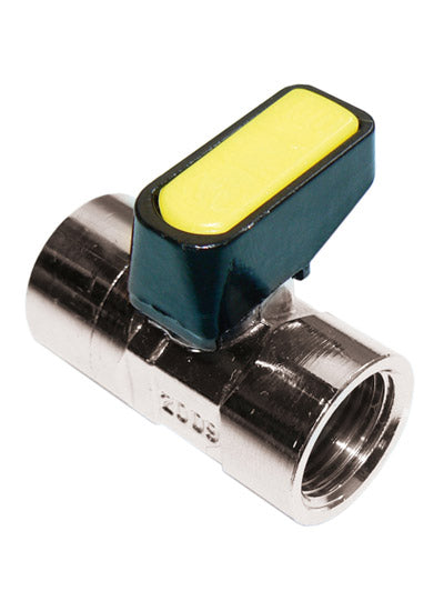 MM METROGAS chrome mini lever gas ball valve FxF 3/8"