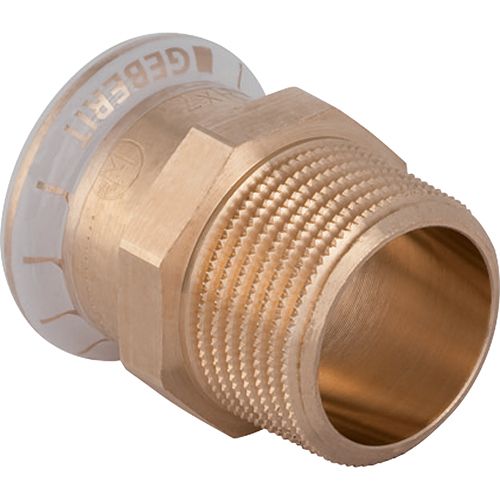 Geberit Mapress Copper Adaptor With Male Thread 15mm x 3/8"