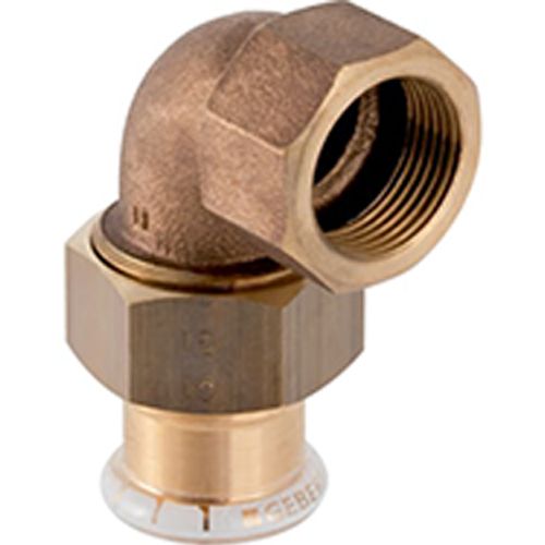 Geberit Mapress Copper Elb Adpt 90 deg with FI Thread Gas:15mm x 1/2"