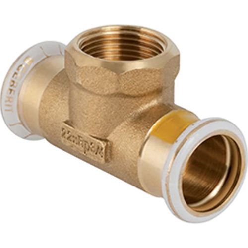 Geberit Mapress Copper T- Piece with Female Thread Gas 22 x 1/2 x 22mm
