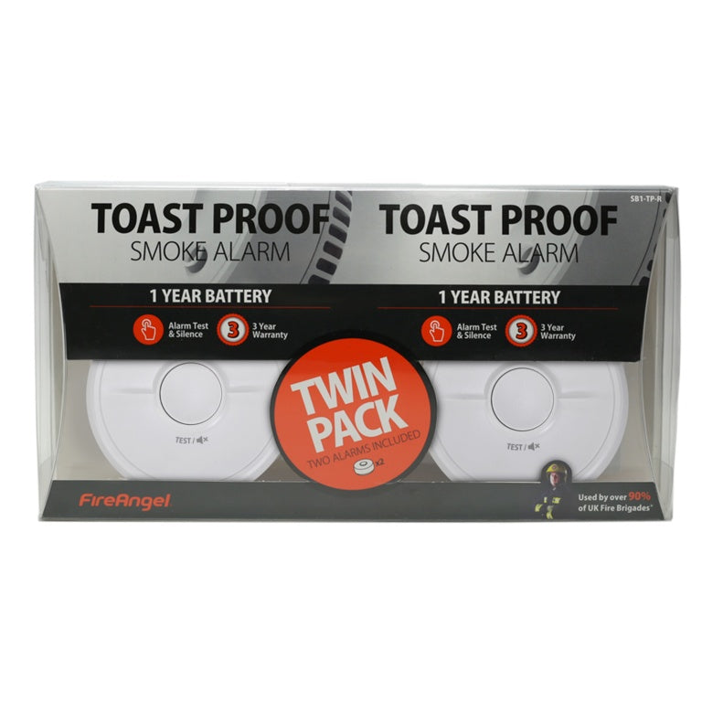 Fire Angel Smoke Alarm With 1 Year Battery Twin Pack