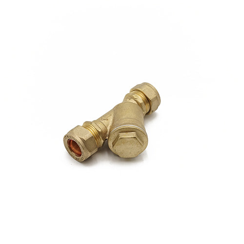 Brass inline Y-strainer C x C 15mm