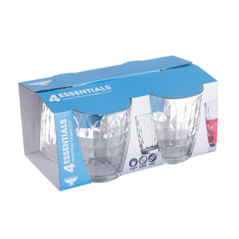 Ravenhead Essentials Jewel Hiball Glasses Set 4
