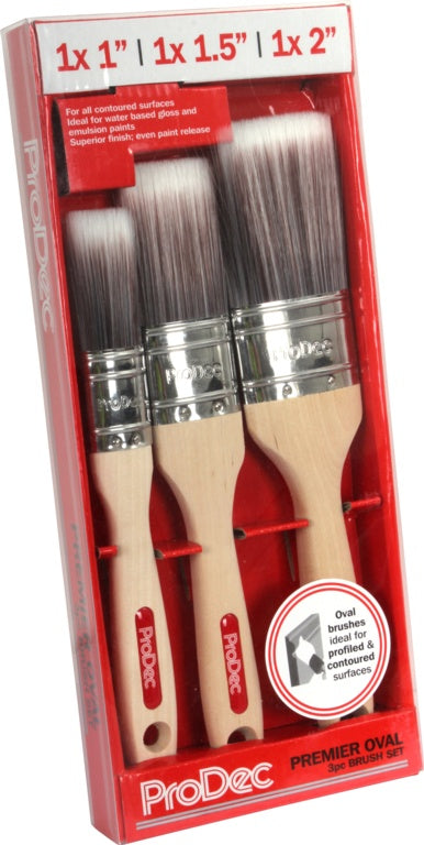 ProDec Premier Oval Brush Set 3 Piece
