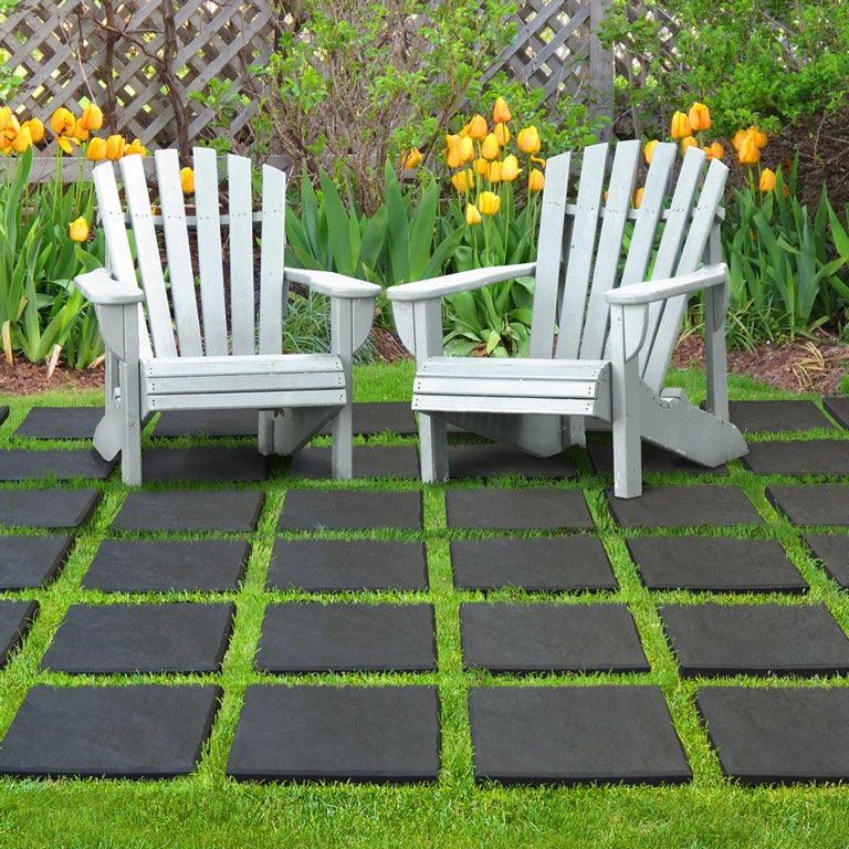 Primeur Square Stomp Stone Graphite 3x30x30cm