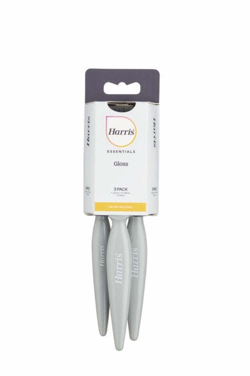Harris Essentials Gloss Paint Brush Set Pack 3