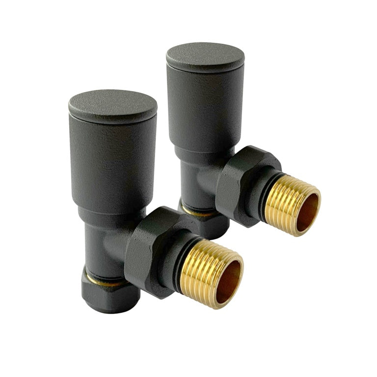 Kartell Anthracite Radiator Valve 15mm Angled