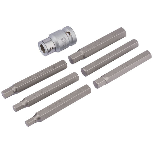 Draper 83564 Draper Expert Hexagon Bit Set and Holder, 1/2" Sq. Dr., 6 - 12mm (7 Piece)
