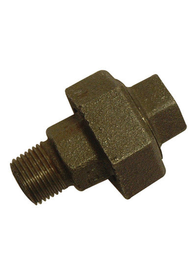 BM340 black malleable straight union FxF 1/2"