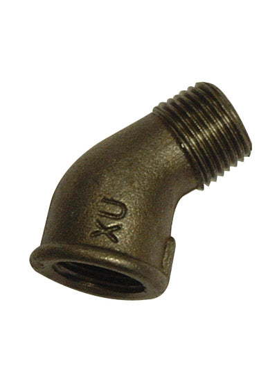 BM121 black malleable 45 degree elbow MxF 2"