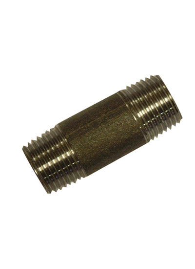 BM BN black malleable barrel nipple MxM 2.1/2"