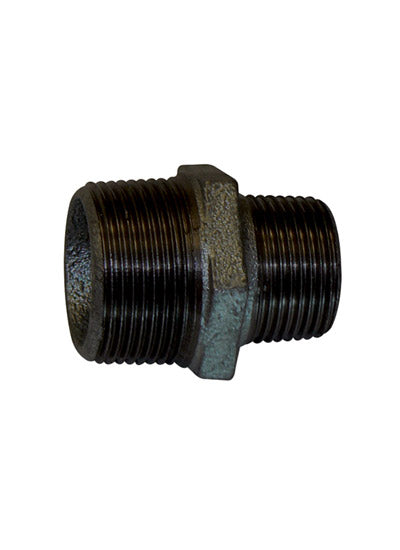 BM245 black malleable reducing nipple MxM 1.1/2"x1.1/4"
