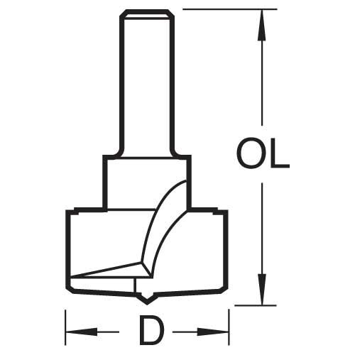 421/35X3/8TC - Hinge sinking 35mm diameter