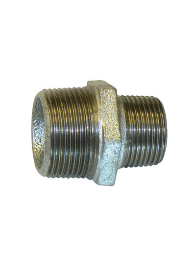 GM245 galvanised malleable reducing nipple MxM 2"x1.1/2"