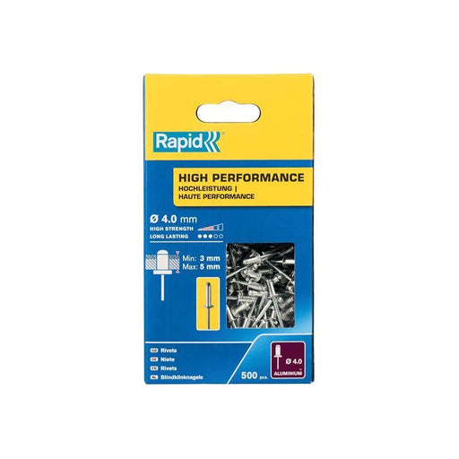 Rapid High Performance Rivets 4 x 8mm (Box 500) Rapid - RockBottom Nothampton
