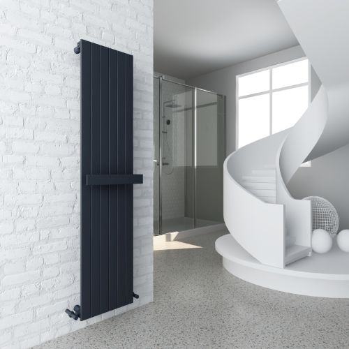 Sol 1600x360mm Grey Radiator & Towel Bar