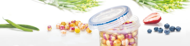 Locknlock Round Food Storage Containers with Twist Lids 150ml (77 x 58mm)