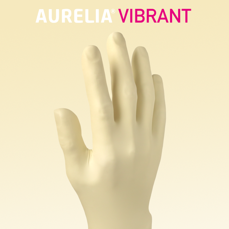 Aurelia Vibrant Latex Powder Free Gloves Box 100 Small