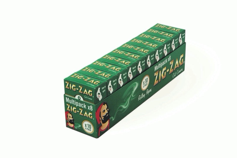 Zig Zag Green Multi Pack 8 x 50 Sheets