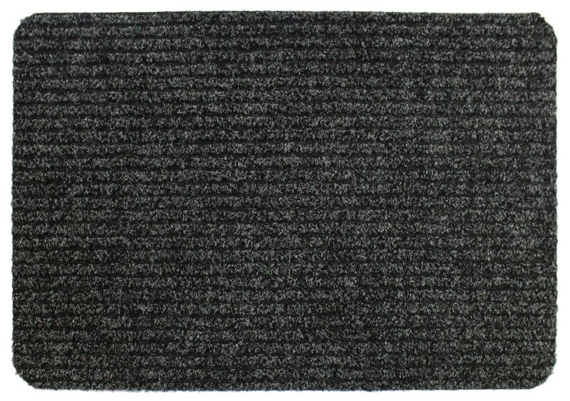 JVL Delta Ribbed Doormat 40 x 60cm Anthracite