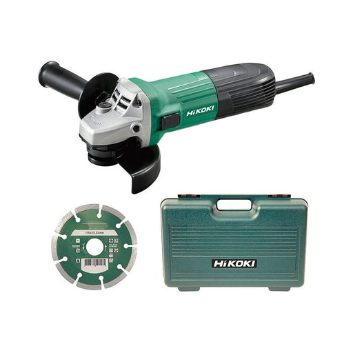 Hikoki G12STX/J8 Angle Grinder 115mm Diamond Blade & Case 600W 110V HiKOKI - RockBottom Northampton
