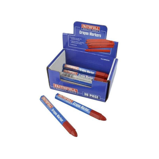 Faithfull Crayon Marker Red (CDU 30) Faithfull - RockBottom Northampton