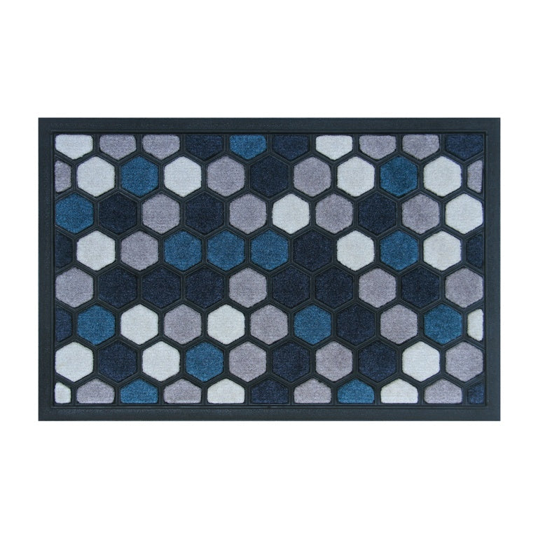 Groundsman Scrape N Sorb Mat 40 x 60cm Hexagonal Blue